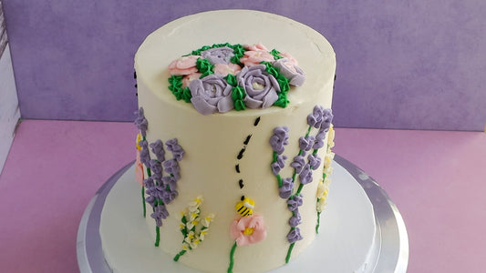 Spring Flowers Cake with Kootek's Piping Tips