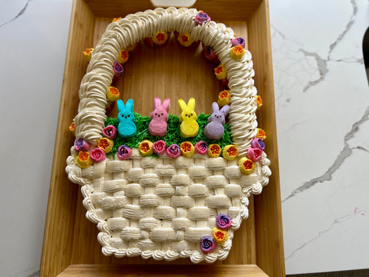 Easy Funfetti Cupcake Easter Basket Pull Apart Cake