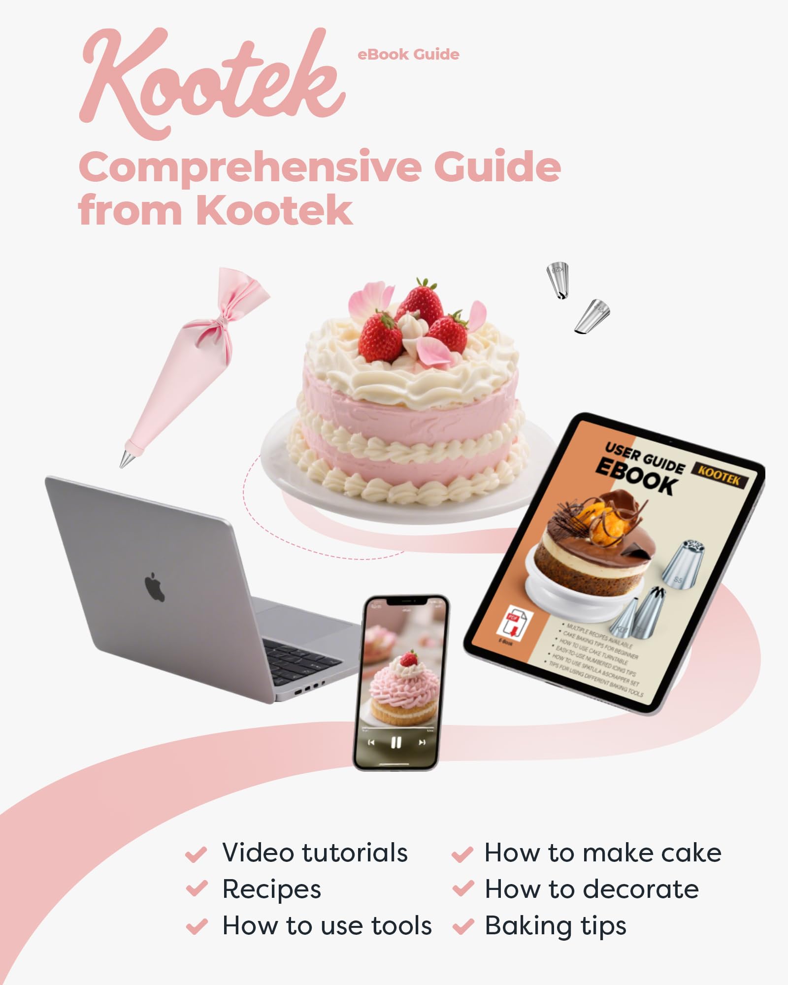 Cake Decorating Supplies - SPECIALE DECORATIE BUNDLE Met 48 STKS Icing Tips, Rotende Draaitafel en meer Accessoires Maak mooie taarten met deze Complete Set Cake Decorating Supplies - SPECIALE DECORATIE BUNDLE Met 48 STKS Icing Tips, Rotende Draaitafel en meer Accessoires Maak mooie taarten met deze Complete Set