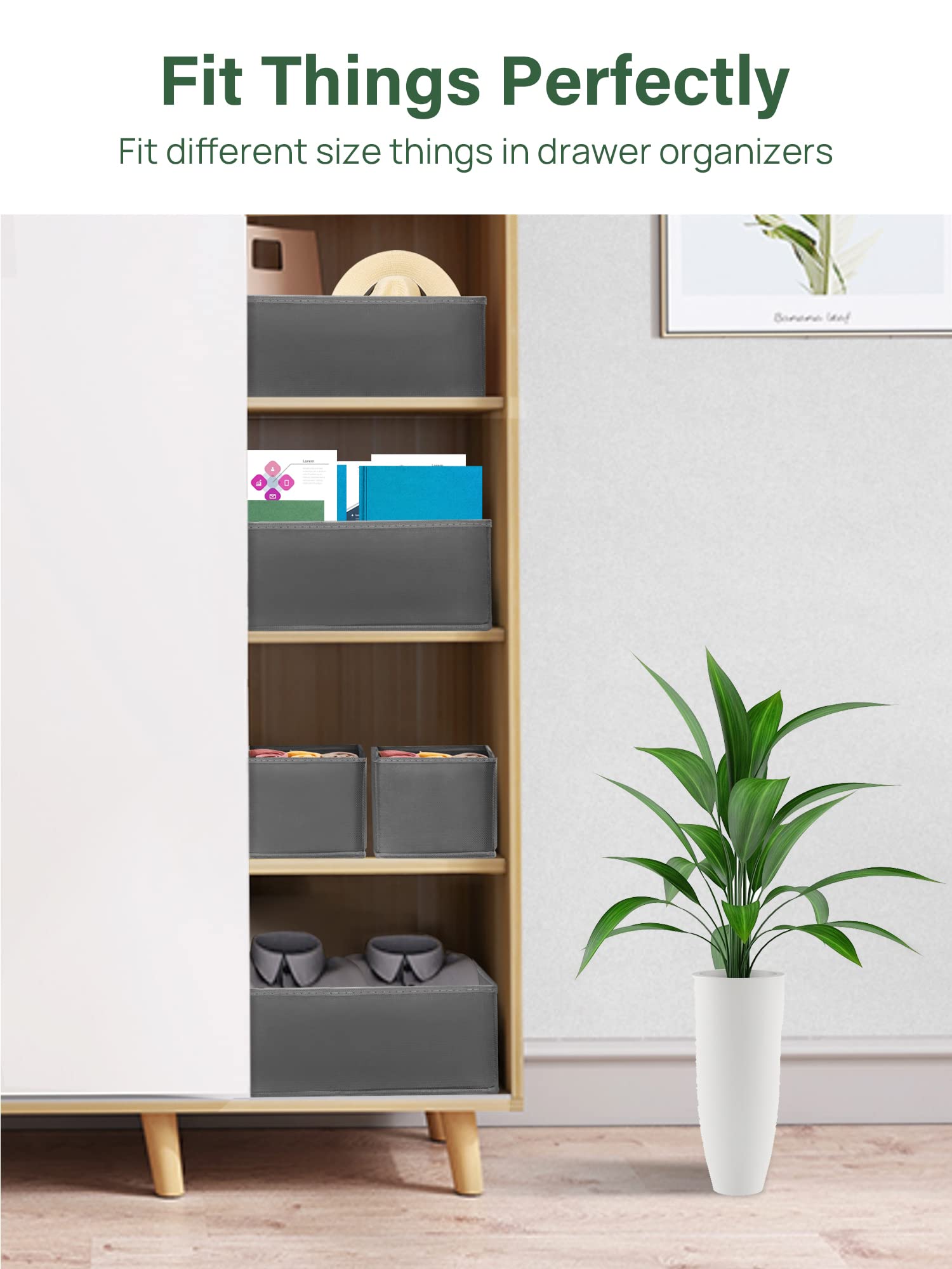 hinrey Closet Organizer 6 Pcs for Trousers, Shirts, Underwear, Wardrobe, Organizer, Drawer Organizer hinrey Closet Organizer 6 Pcs for Trousers, Shirts, Underwear, Wardrobe, Organizer, Drawer Organizer