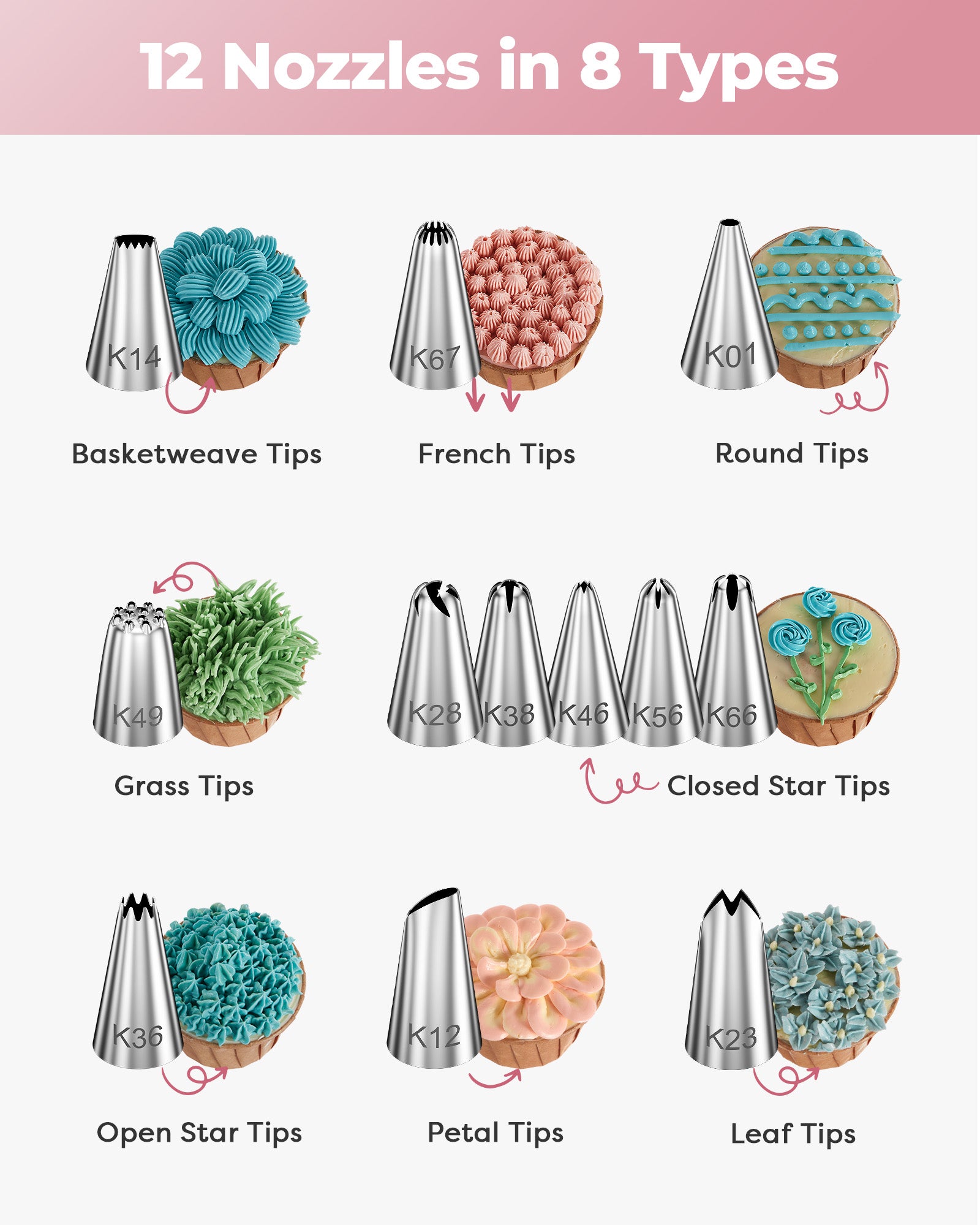 Kootek 71PCs Cake Decorating Kit, Baking Supplies Tools - Includes Cak Kootek 71PCs Cake Decorating Kit, Baking Supplies Tools - Includes Cak