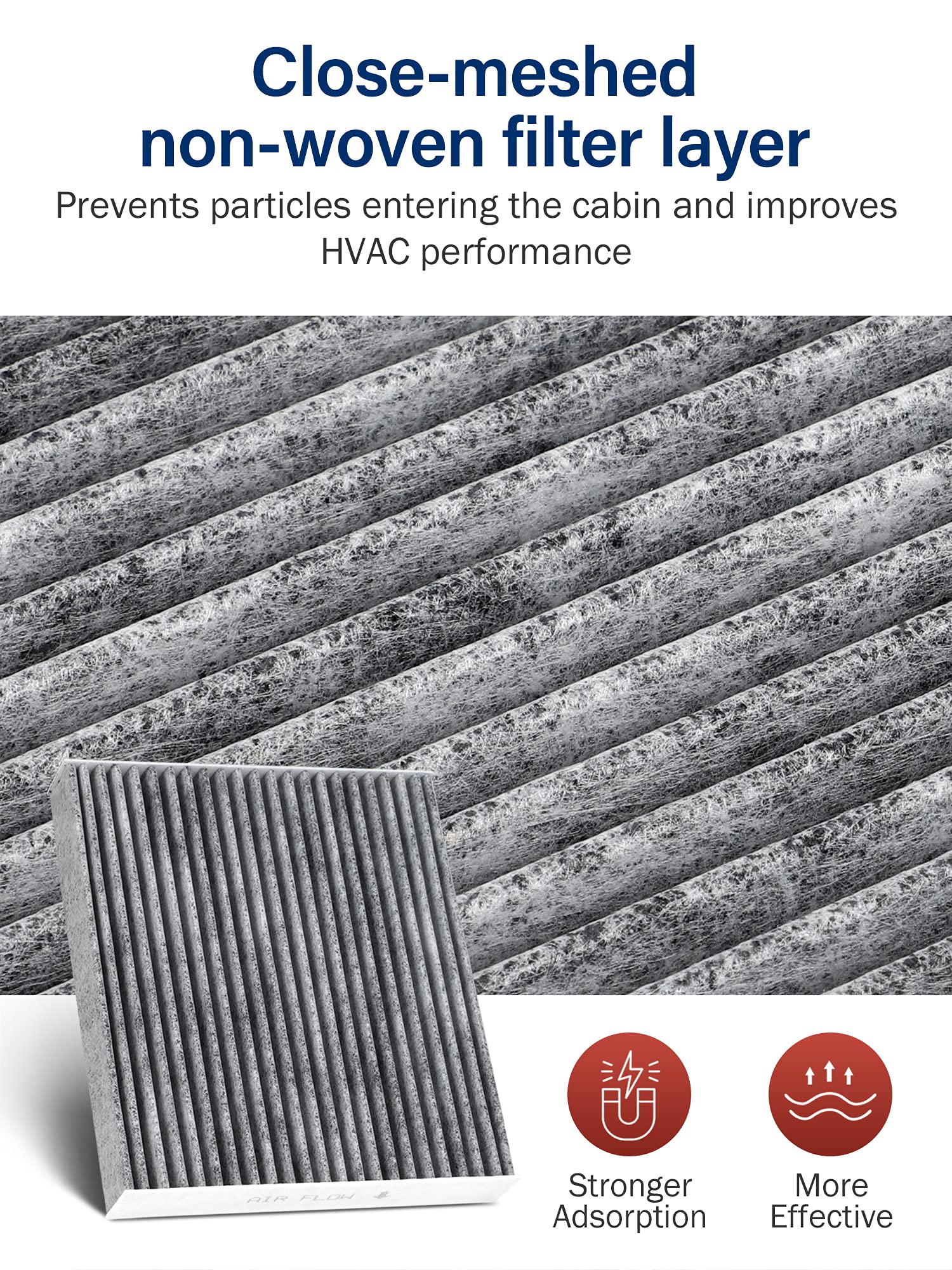 Kootek Car Cabin Air Filter Replacement for CF10285 with Active Carbon for Toyota/Lexus/Scion/Subaru, against Bacteria Dust Viruses Pollen Gases Odors, 2 Pack