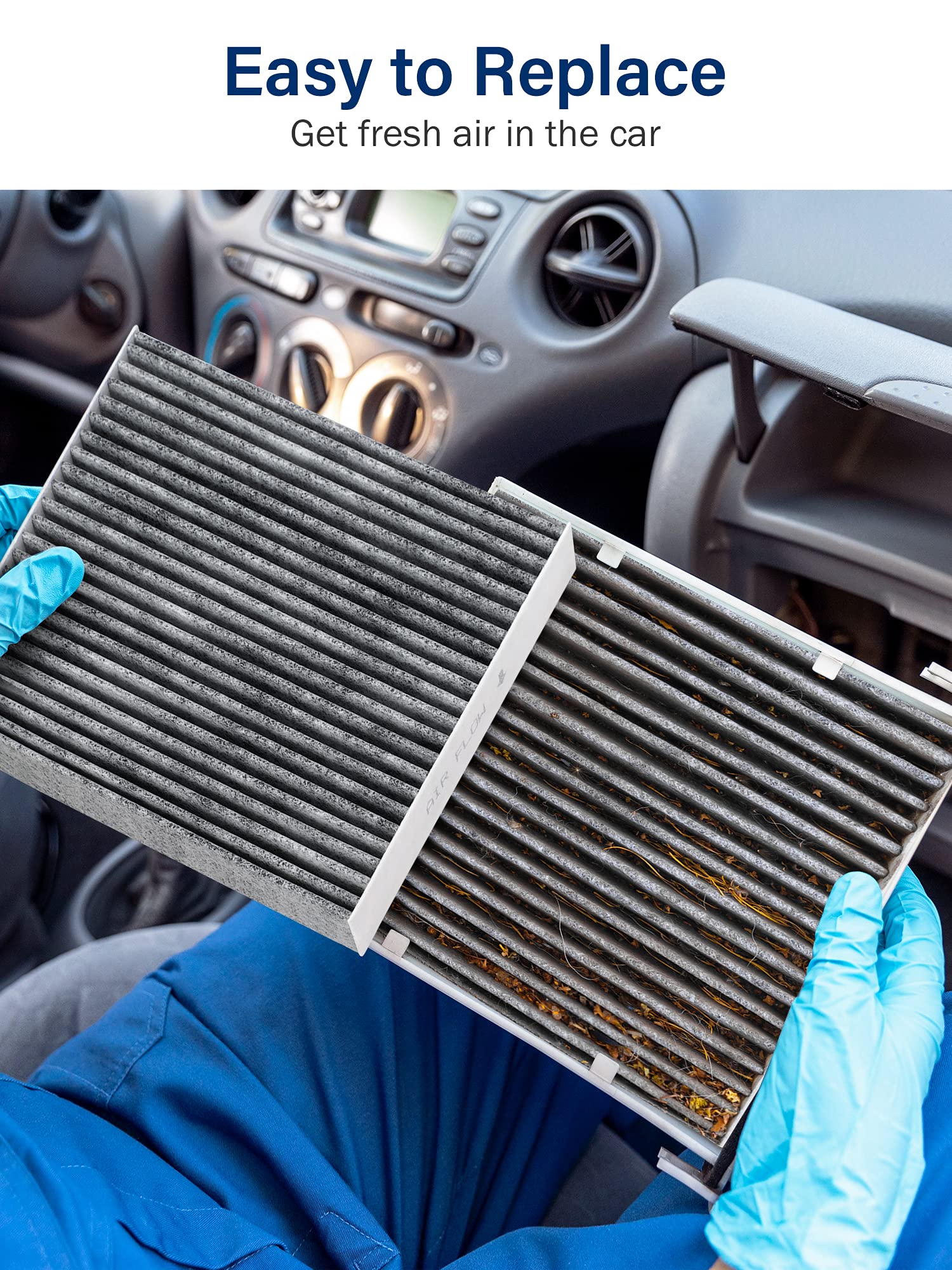 Kootek Car Cabin Air Filter Replacement for CF10285 with Active Carbon for Toyota/Lexus/Scion/Subaru, against Bacteria Dust Viruses Pollen Gases Odors, 2 Pack