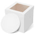 Kootek Cake Box with Board Drum, 10x10x10 Inches Tall Bakery Box with Window, Disposable Cake Container with Lid for Multi-Layer Cake, Cake Decorating, Wedding, Birthday, Party