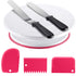 Kootek Cake Decorating Kit Baking Supplies Set Cake Turntable with 2 Frosting Straight Angled Spatula 3 Icing Smoother Scrapers Baking Accessories Tools for Beginners and Pros, Mother's Day, Pink