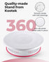Kootek Cake Decorating Kit Baking Supplies Set Cake Turntable with 2 Frosting Straight Angled Spatula 3 Icing Smoother Scrapers Baking Accessories Tools for Beginners and Pros, Mother's Day, Pink