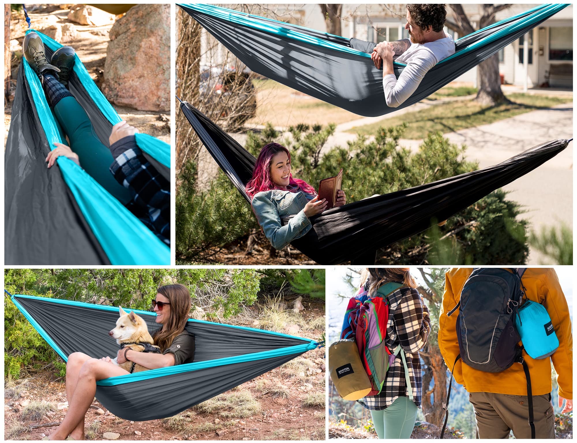 Kootek Camping Hammock Portable Indoor Outdoor Tree Hammock