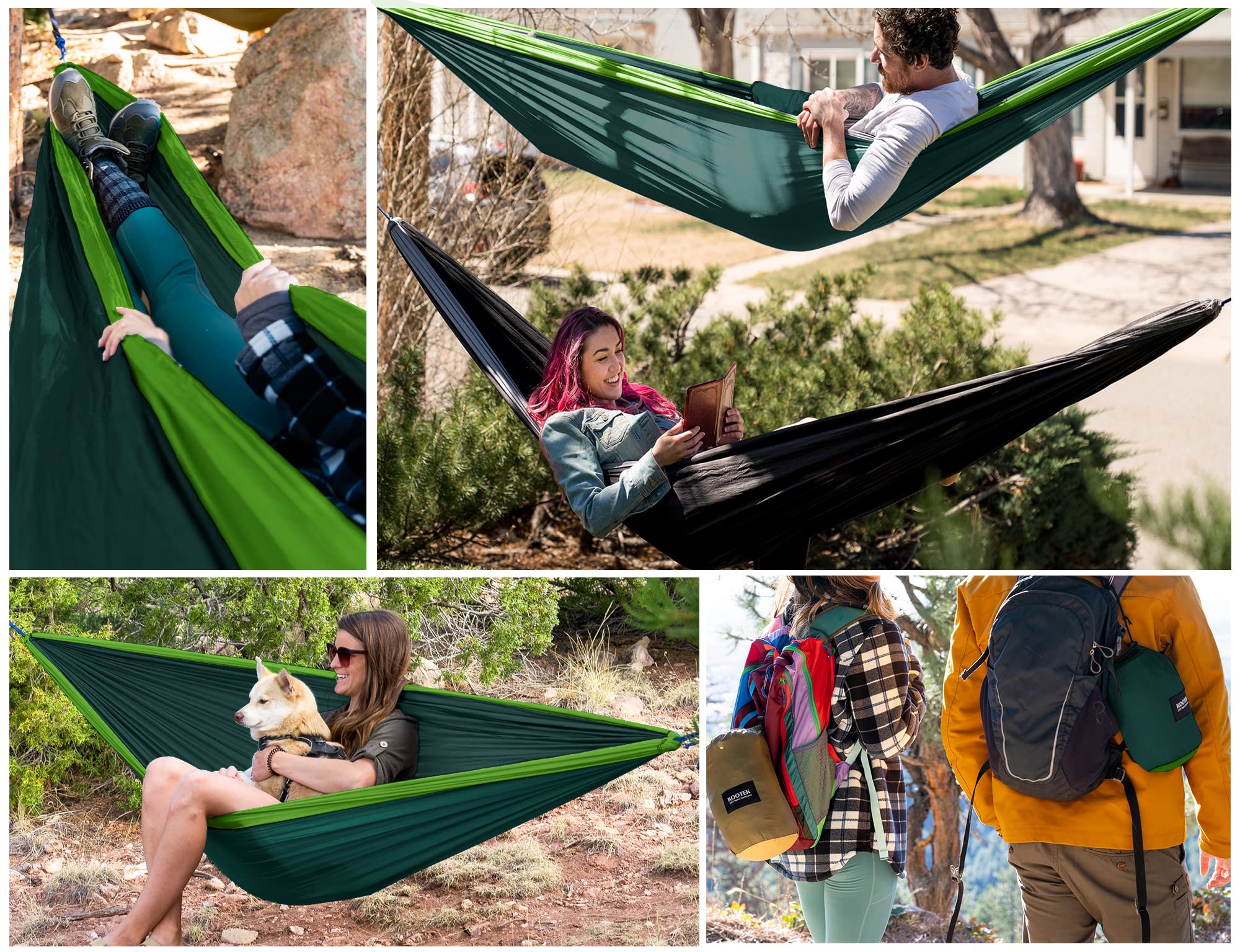 hängematte trekking Kootek Camping Hammock Portable Indoor Outdoor Tree Hammock