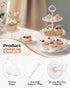 Kootek Dessert Cupcake Stand, 5pcs Dessert Table Display Set, 3 Tiered Cup Cake Holder Tower Stand Riser& Cookie Serving Trays for Wedding, Tea Party, Birthday, Baby Shower