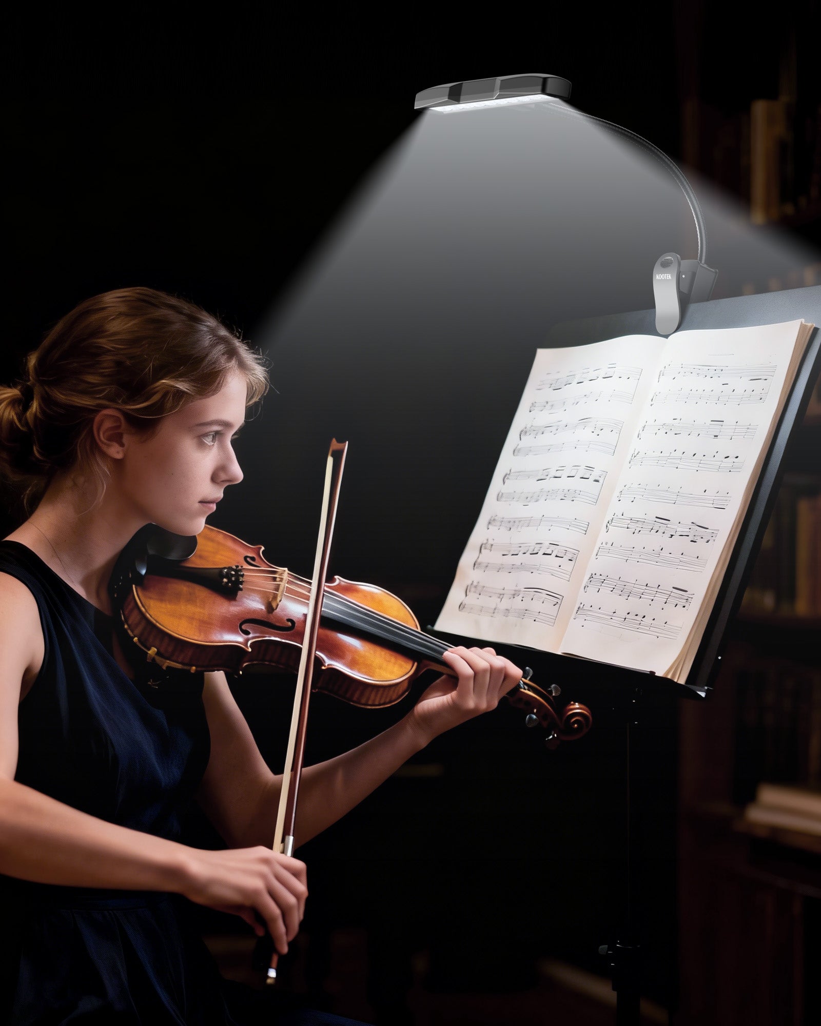 Kootek Music Stand Light, Eye Caring Clip-on Piano Lamp, 360° Flexible