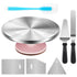 Kootek Aluminium Alloy Revolving Cake Stand, Cake Decorating Kit with 12 Inch Cake Turntable for Decorating, Angled Silicone Frosting Spatula, 3 Comb Icing Smoother, Pie Server Cutter Baking Supplies