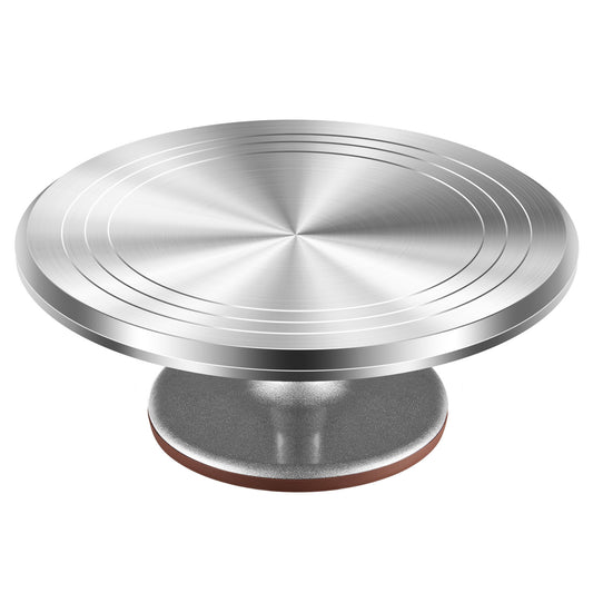 Kootek Aluminium Alloy Cake Decorating Turntable, 12 Inch Rotating Cake Stand, 22pcs Baking Supplies Tools with Icing Spatula, Cake Leveler, 3 Icing Smoother, 12 Icing Piping Tips, 2 Pastry Bag