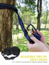 Kootek Camping Hammock Single Portable Hammocks with 2 Tree Straps, Lightweight Nylon Parachute Hammocks for Backpacking, Travel, Beach, Backyard, Patio, Hiking, Black & Grey