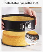 Kootek 144pcs Cake Pan Set with Removable Base, Cake Decorating Supplies with 3 Round Nonstick Bakeware Springform Pans (4