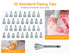 Kootek 54 in 1 Piping Bags and Tips Set with 13 Large Size Piping Tips, 35 Standard Size Icing Tips, 2 Reusable Pastry Bags 12 Inch, Cake Decorating Kit Supplies, Frosting Piping Kit for Cake, Cupcake